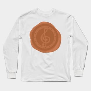 Wax Seal with Treble Clef Long Sleeve T-Shirt